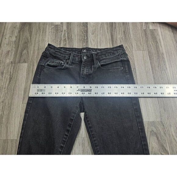 (3/$35) Mossimo Size 2 Long Power Stretch Mid RIse Skinny Denim Blue Black Jeans - Picture 8 of 11